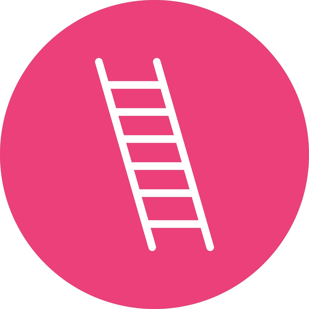 Ladder Flat Round Icon - IconBunny