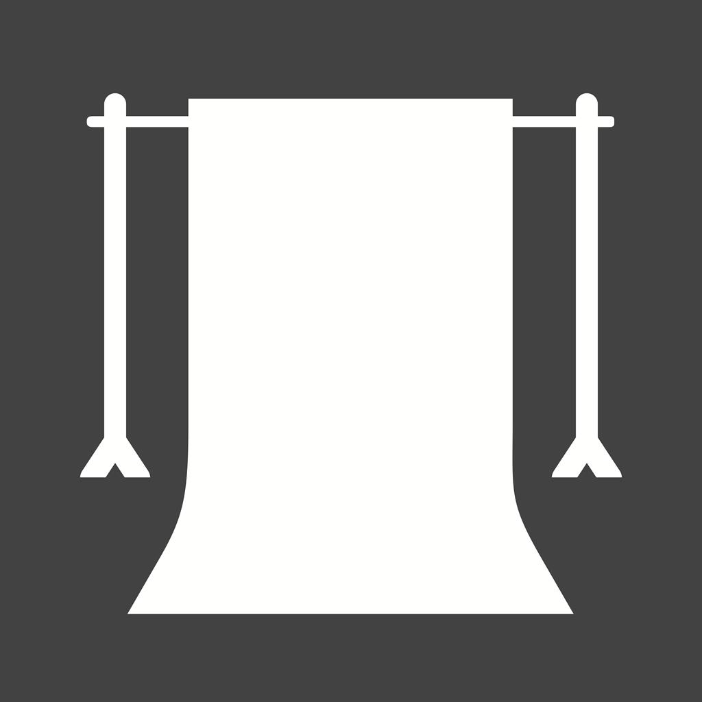 Back Stand Glyph Inverted Icon