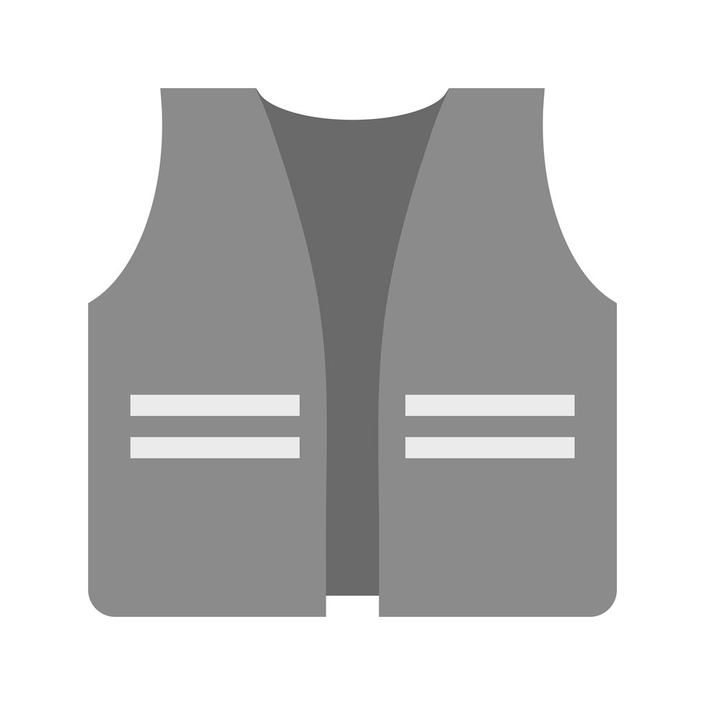 Construction Jacket Greyscale Icon - IconBunny