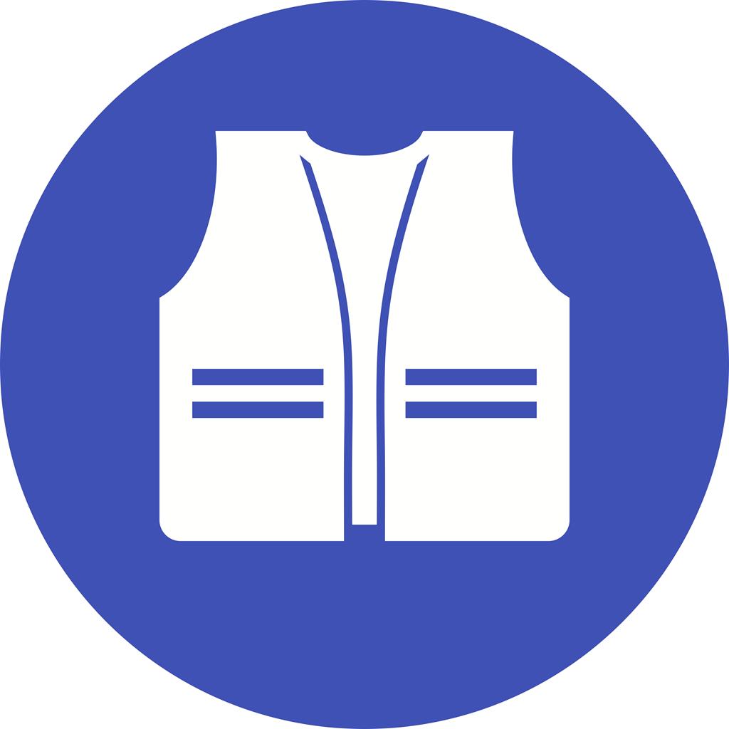 Construction Jacket Flat Round Icon - IconBunny