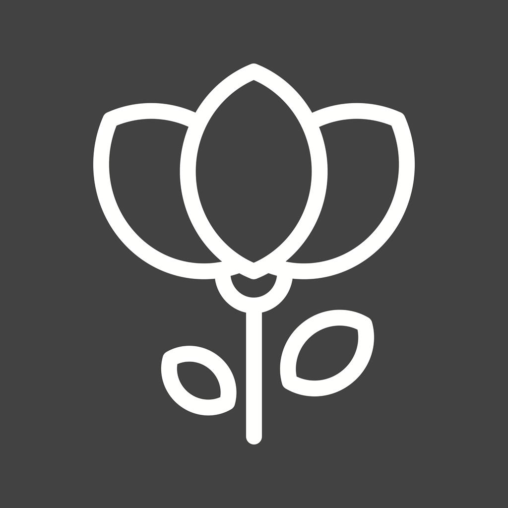 Flower Line Inverted Icon