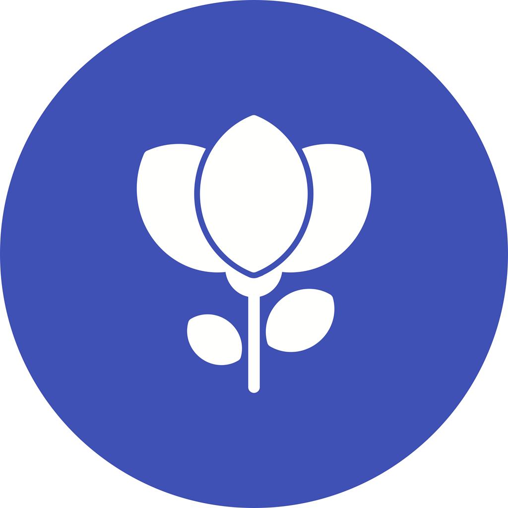 Flower Flat Round Icon