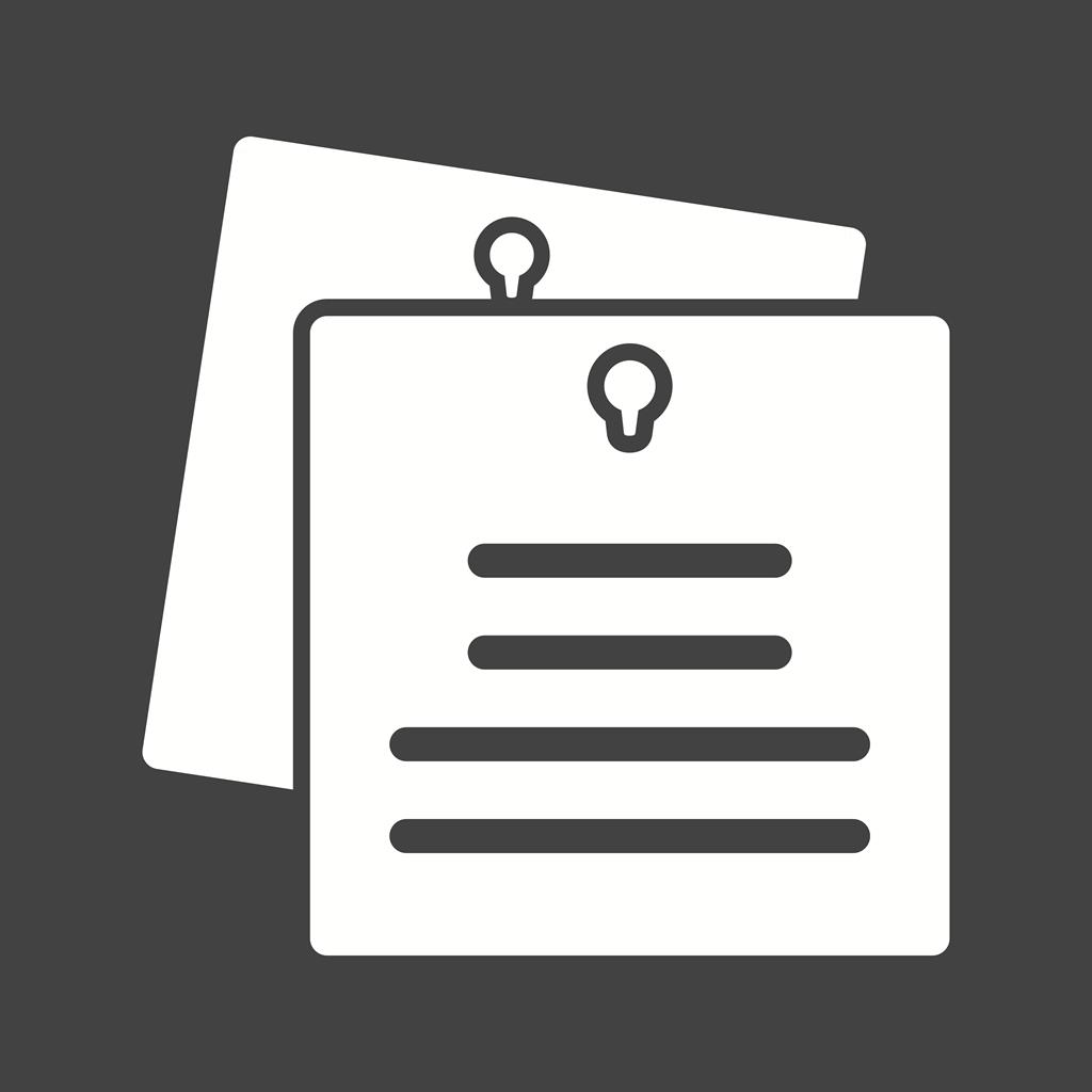 Notes Glyph Inverted Icon