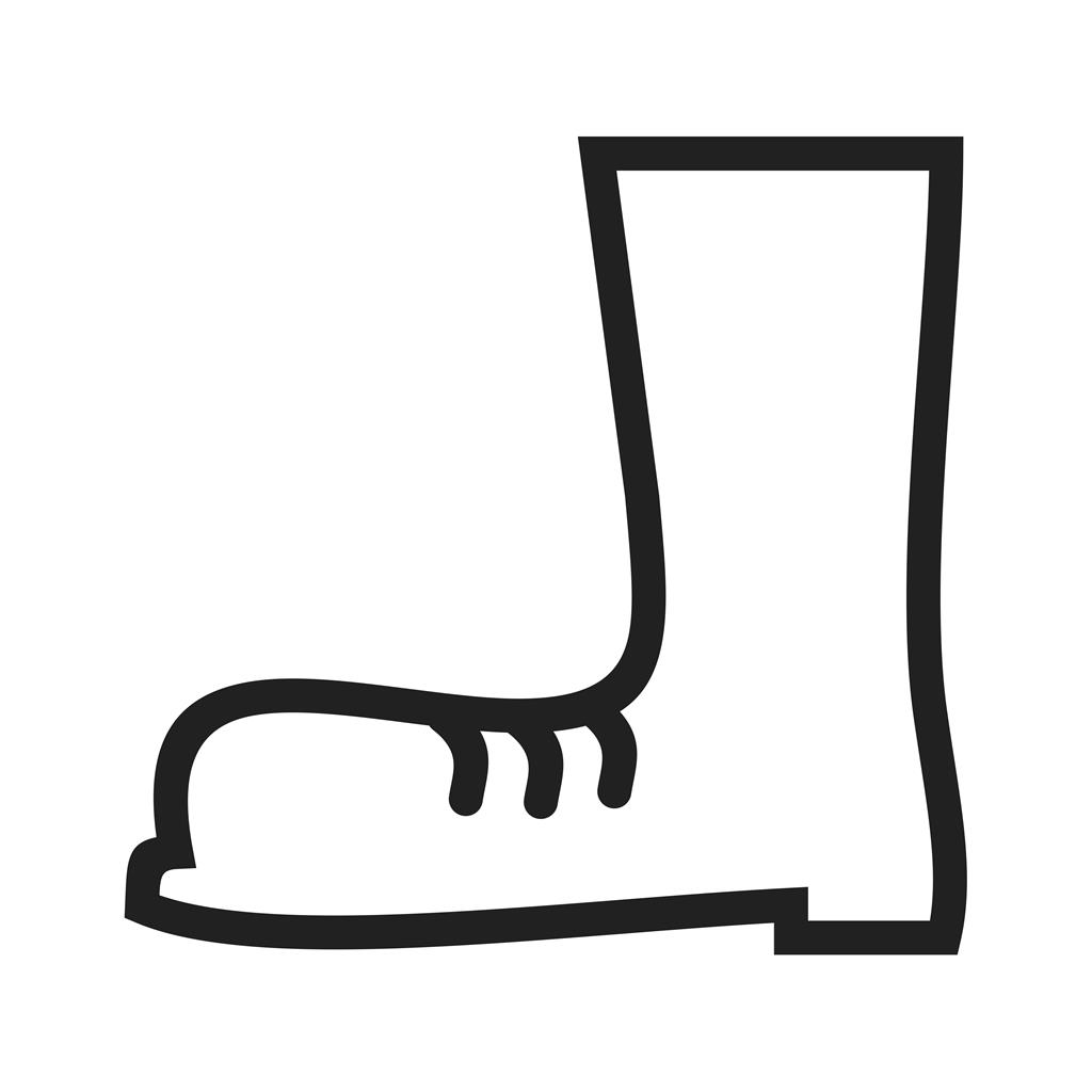 Construction boots Line Icon - IconBunny