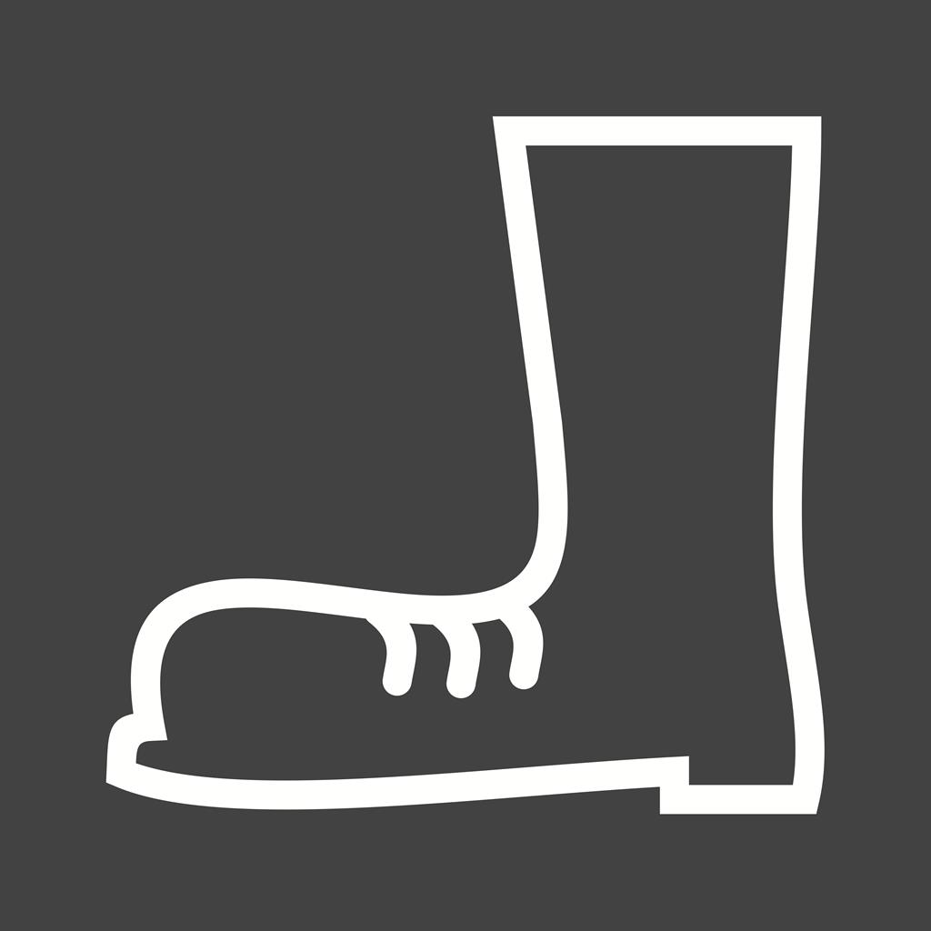 Construction boots Line Inverted Icon - IconBunny