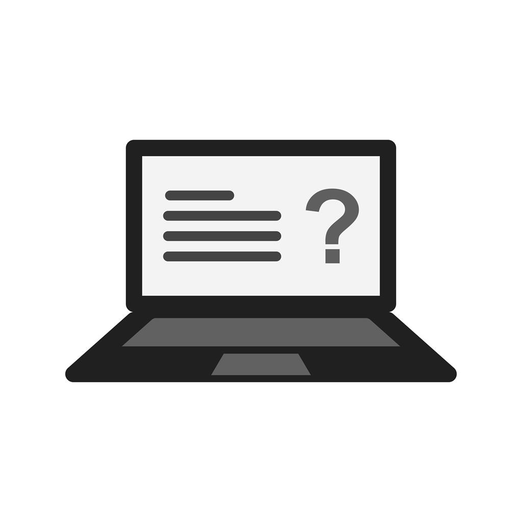 Online Exam Greyscale Icon