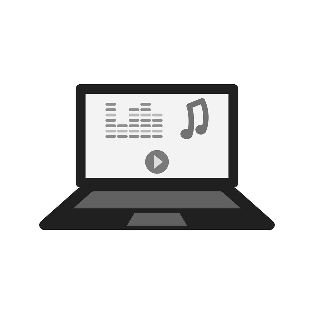 Play Music Greyscale Icon