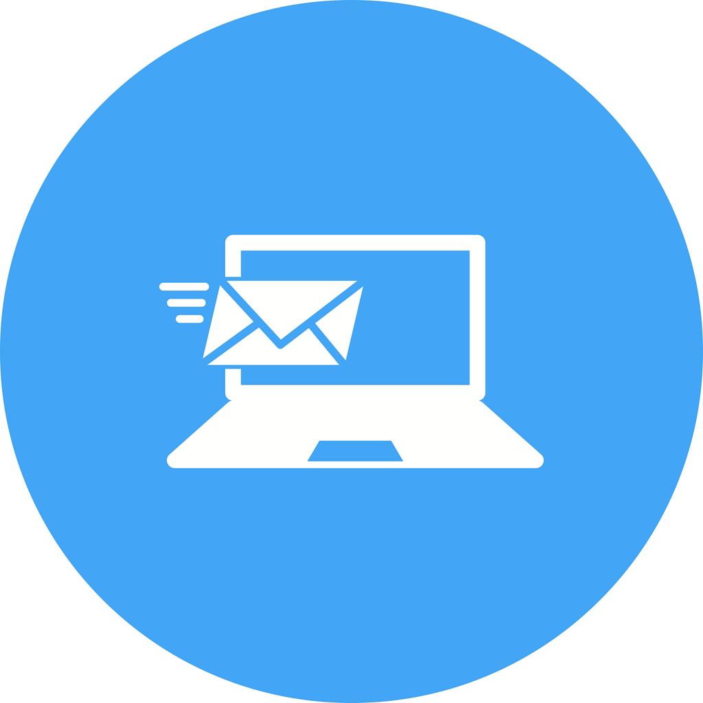 Emails Flat Round Icon
