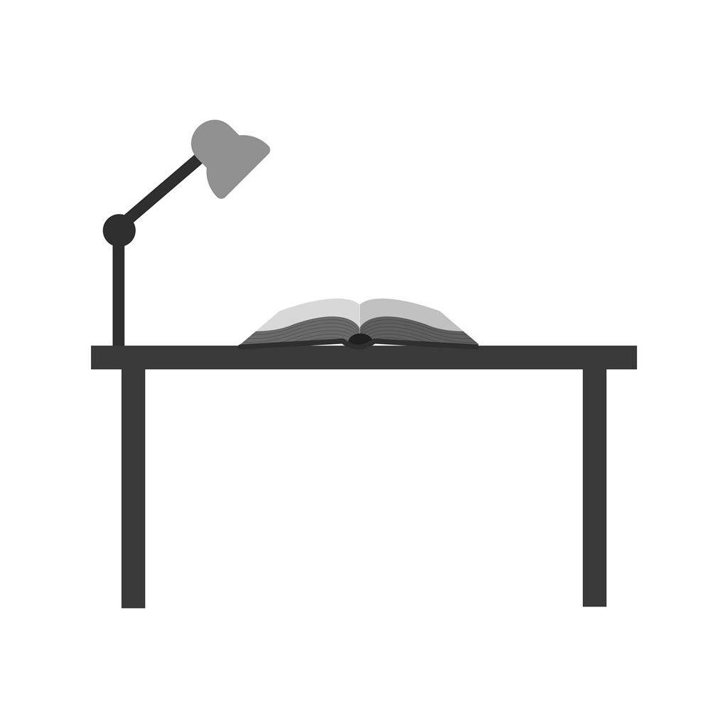Study Desk I Greyscale Icon