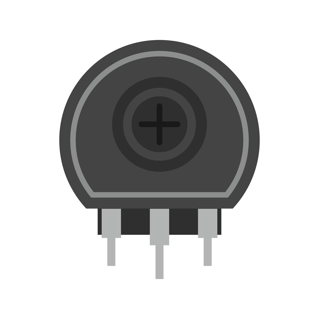 Variable Resistor Greyscale Icon
