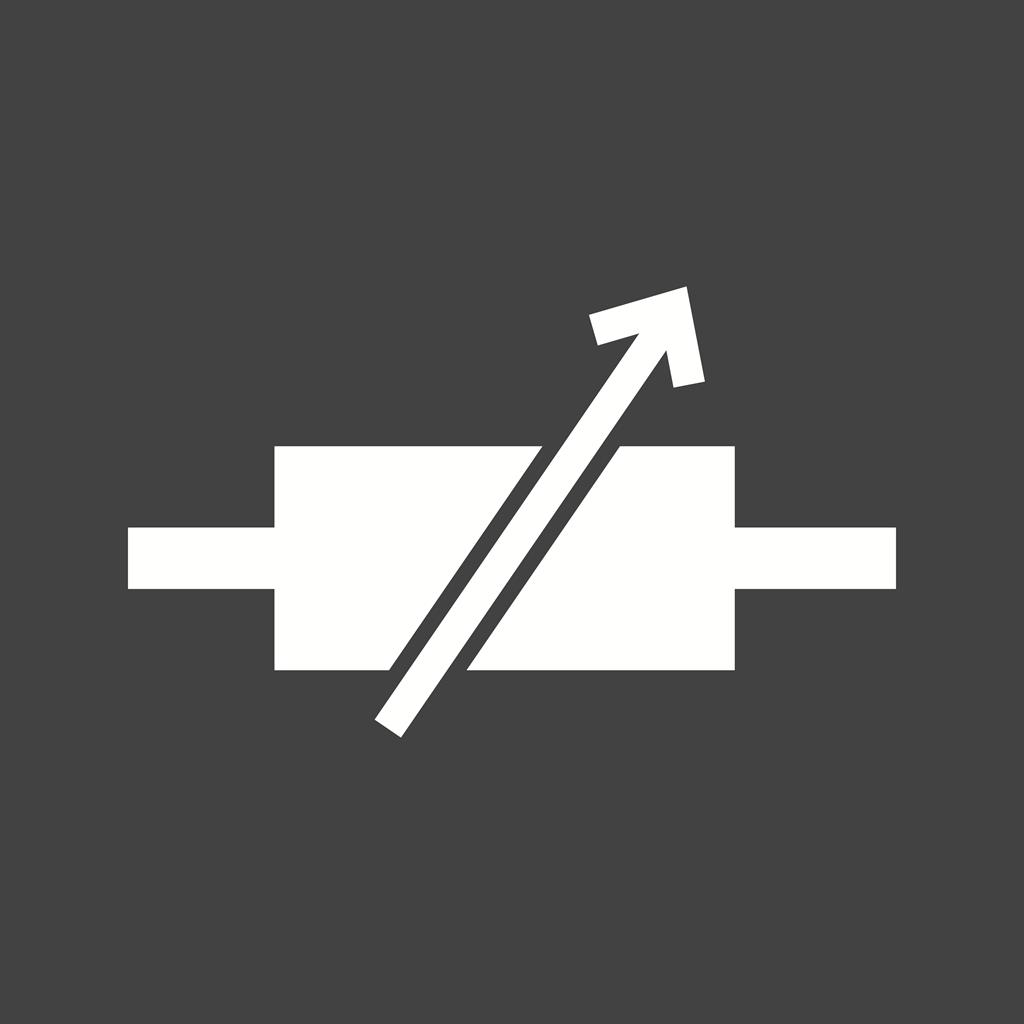 Variable Resistor Glyph Inverted Icon