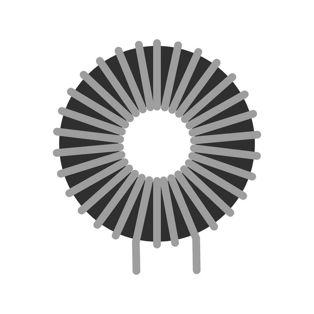 Inductor Greyscale Icon