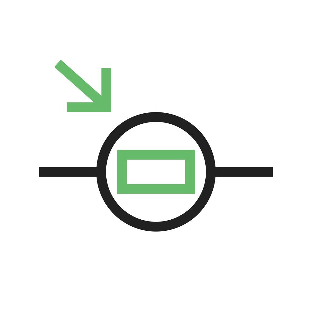 Light Dependent Resistor Line Green Black Icon