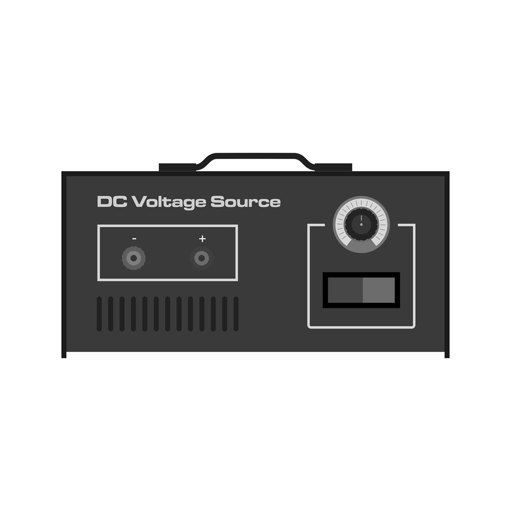 DC Voltage Source Greyscale Icon
