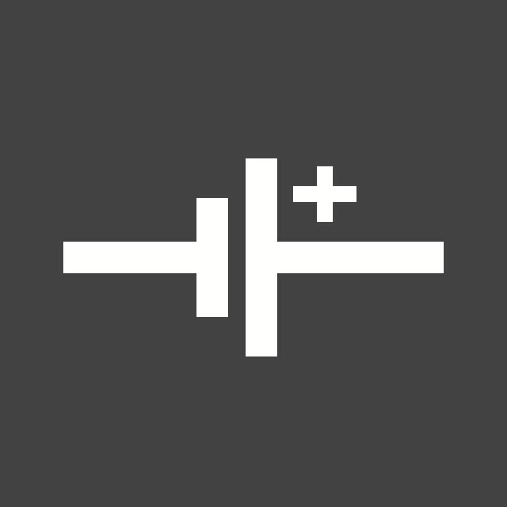 DC Voltage Source Glyph Inverted Icon