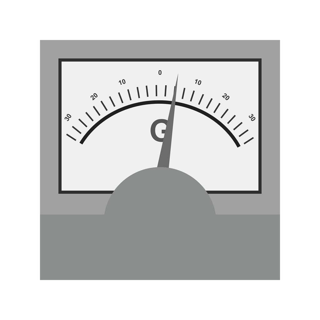 Galvanometer Greyscale Icon
