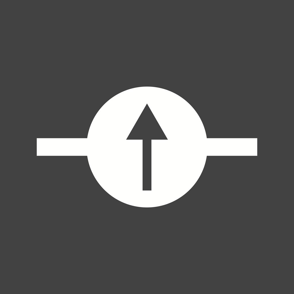 Galvanometer Glyph Inverted Icon