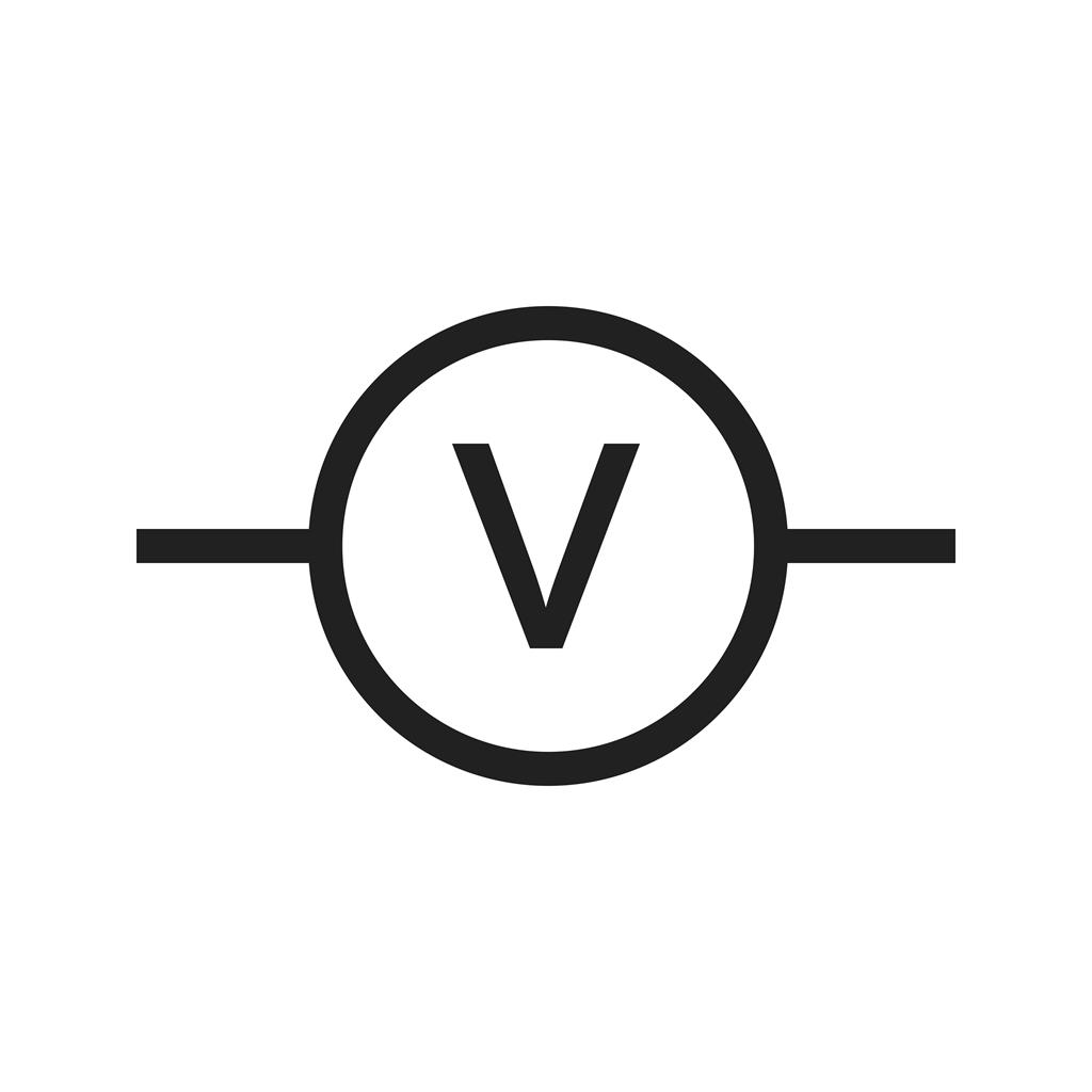 Voltmeter Line Icon