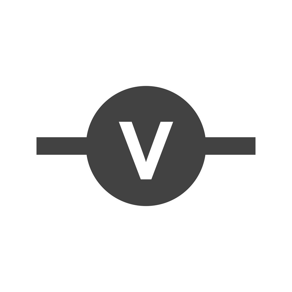 Voltmeter Glyph Icon