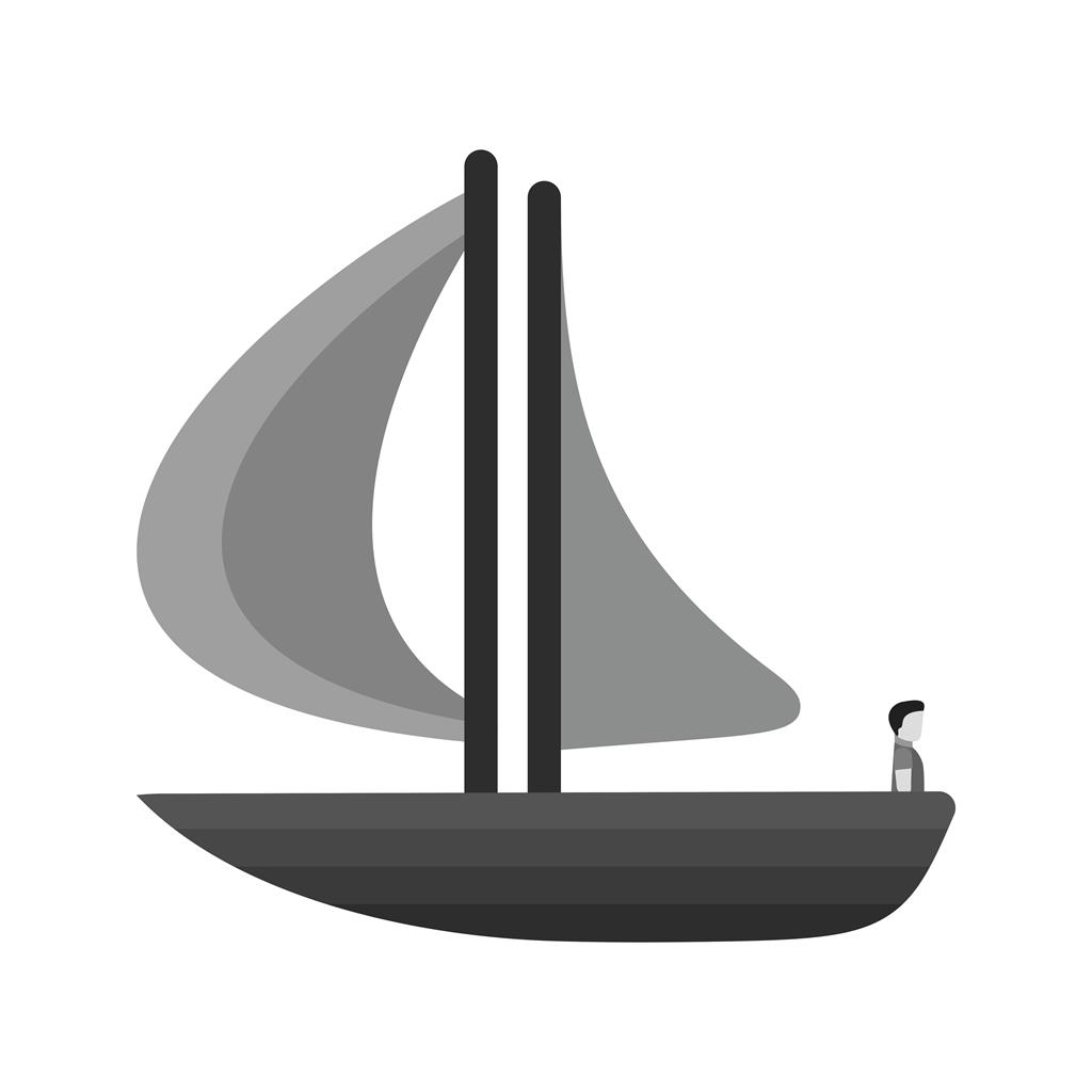 Boat Greyscale Icon