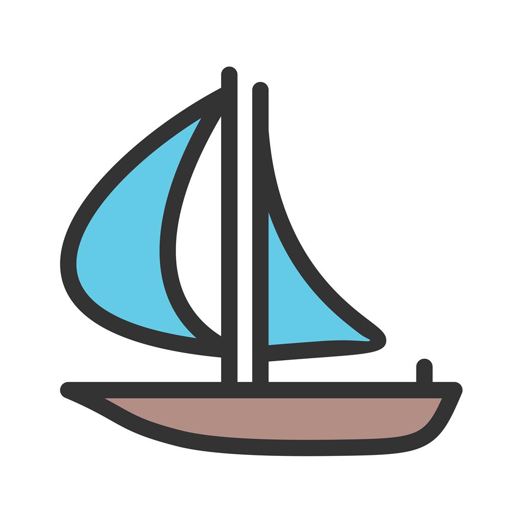 Boat Line Filled Icon