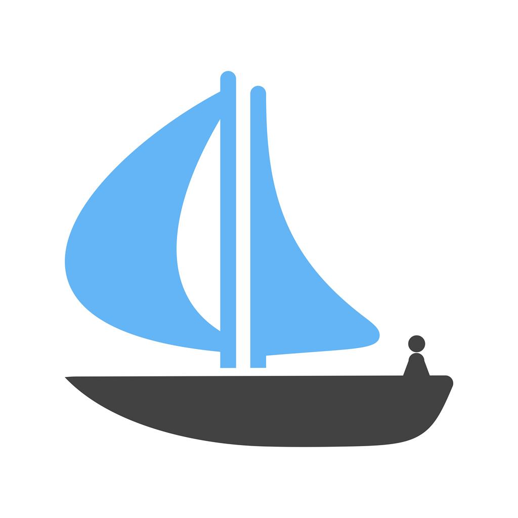 Boat Blue Black Icon