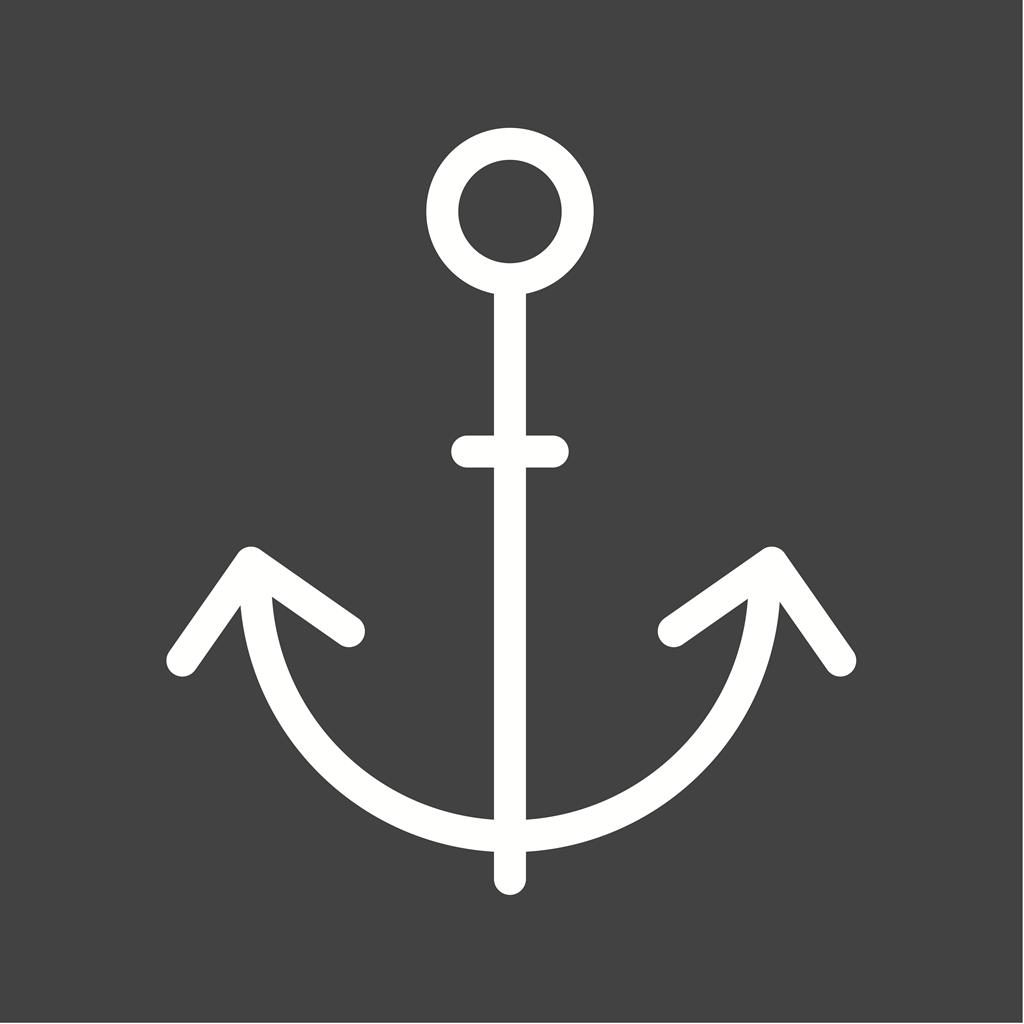 Anchor I Line Inverted Icon