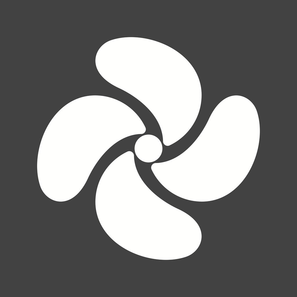 Propeller Glyph Inverted Icon
