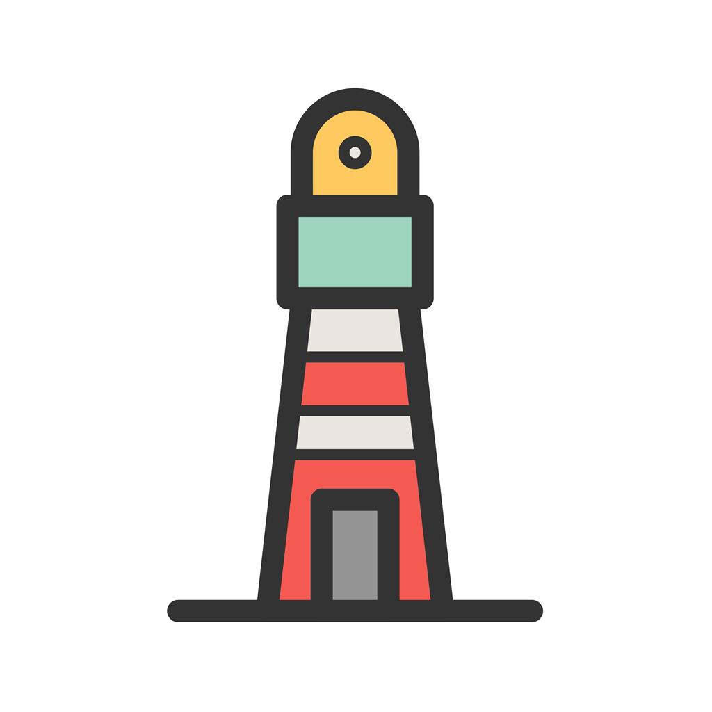 Lighthouse I Line Filled Icon