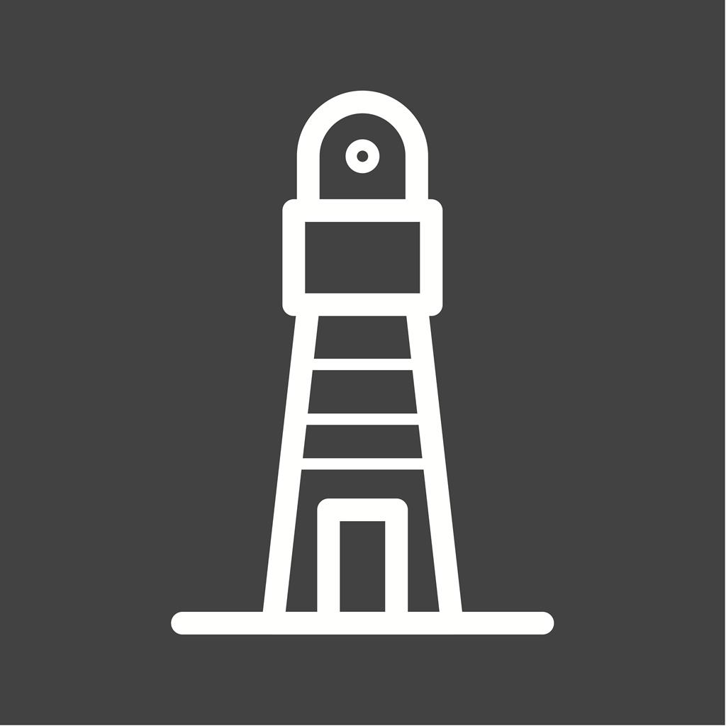 Lighthouse I Line Inverted Icon