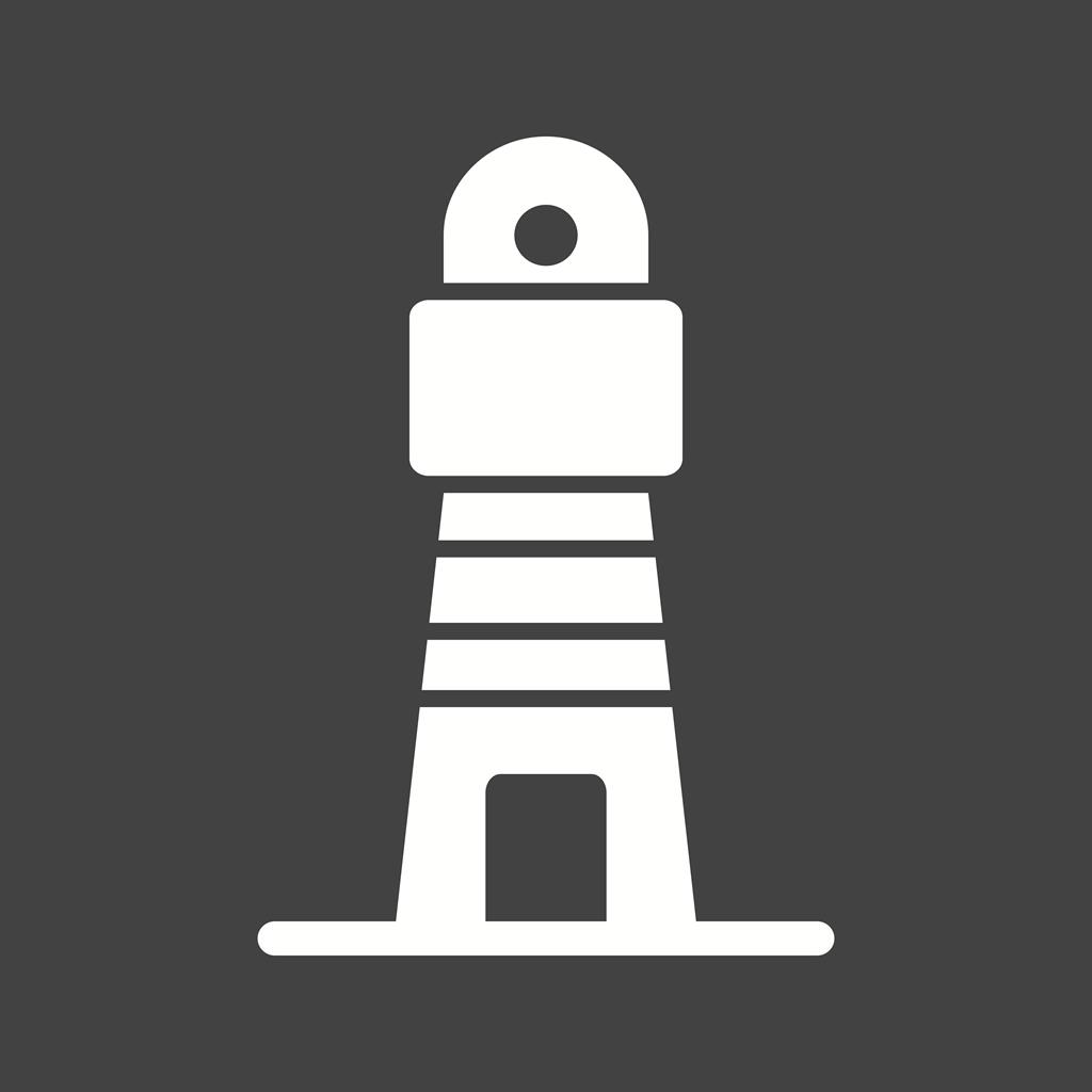 Lighthouse I Glyph Inverted Icon