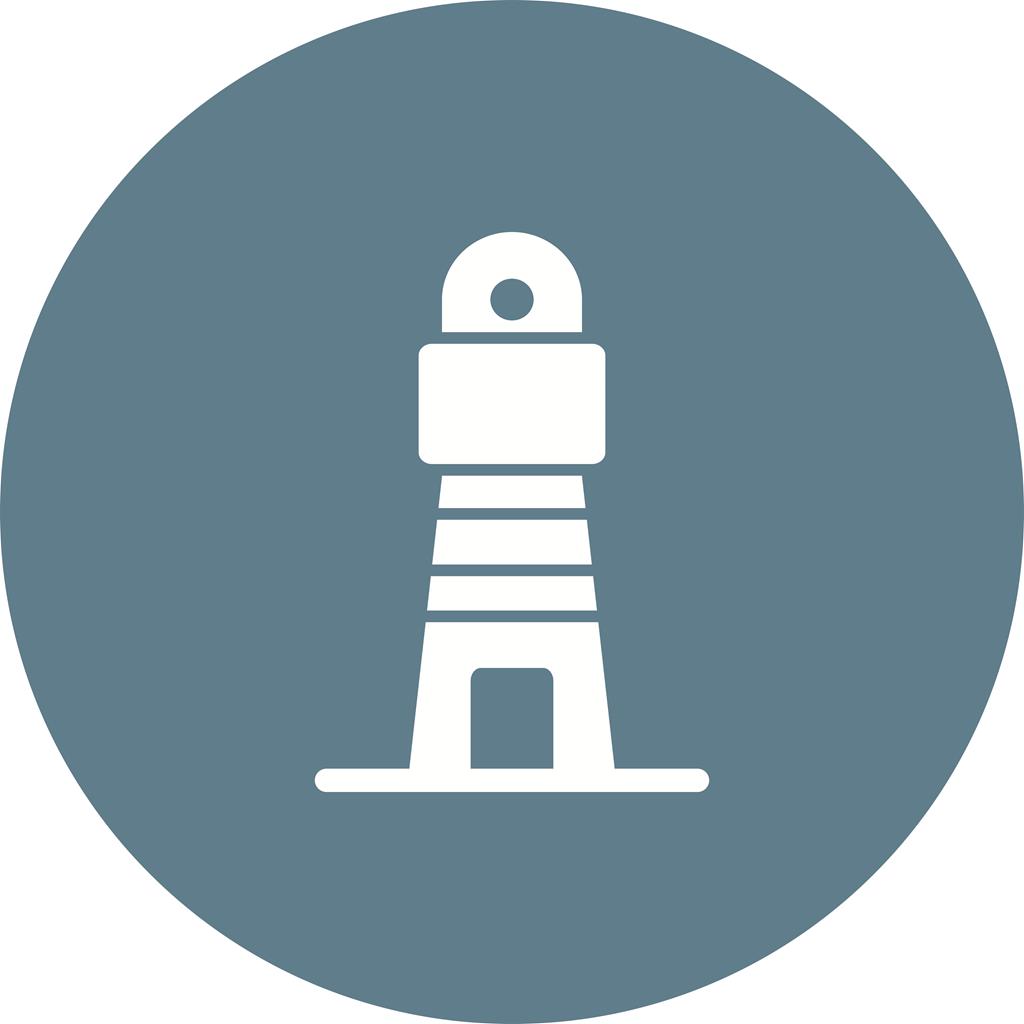 Lighthouse I Flat Round Icon
