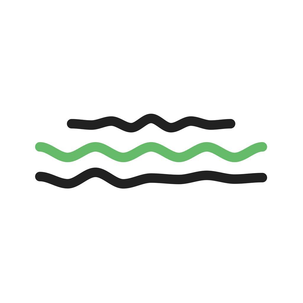 Waters Line Green Black Icon