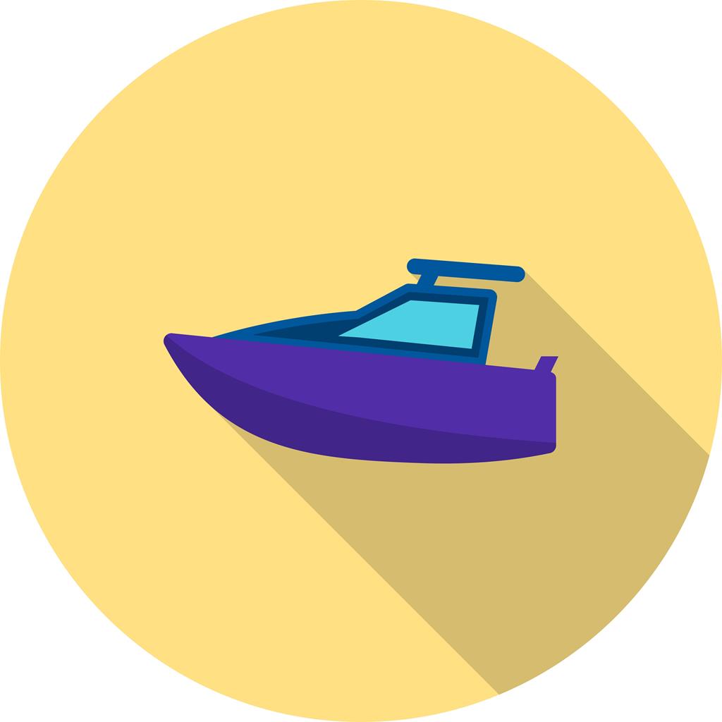 Yacht Flat Shadowed Icon