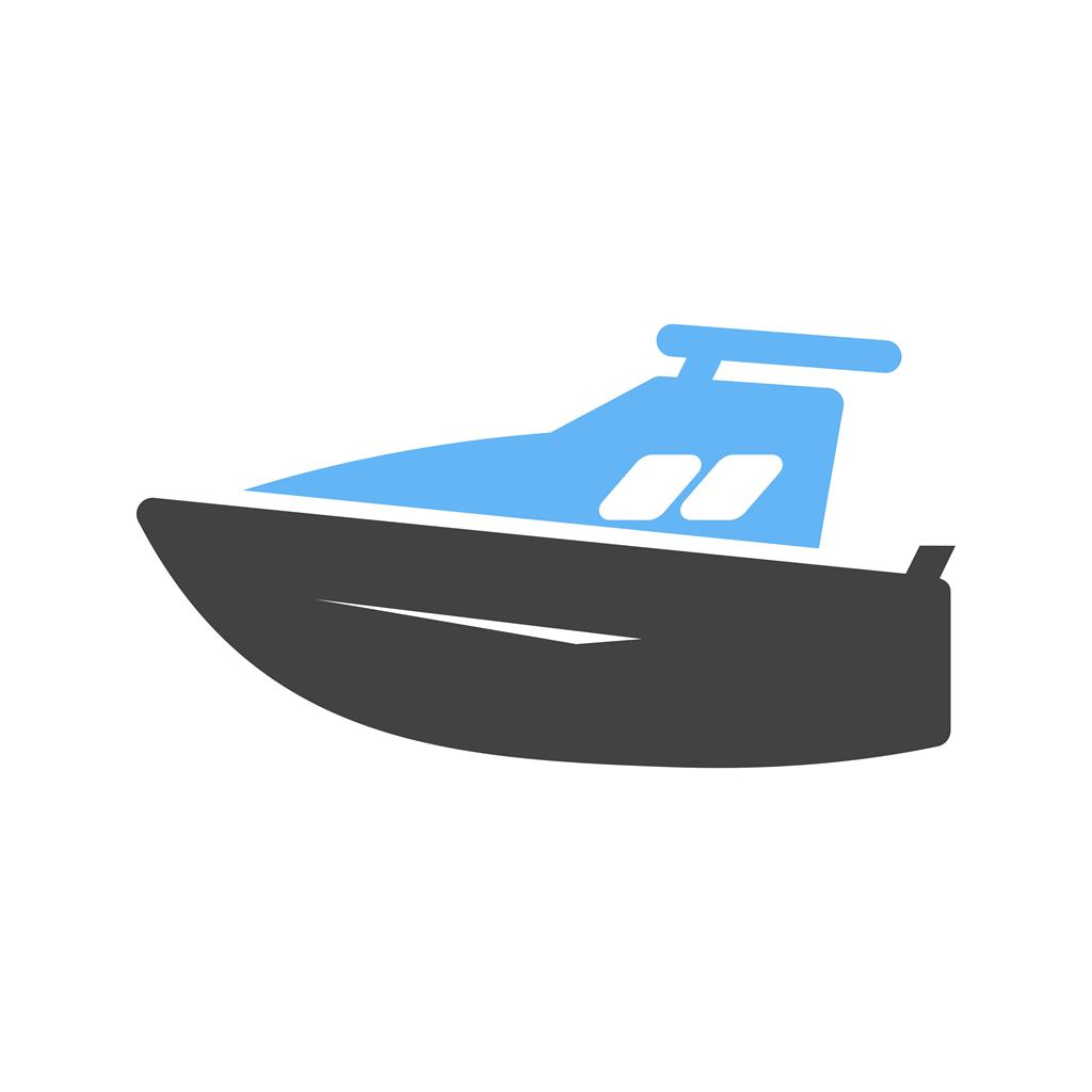 Yacht Blue Black Icon