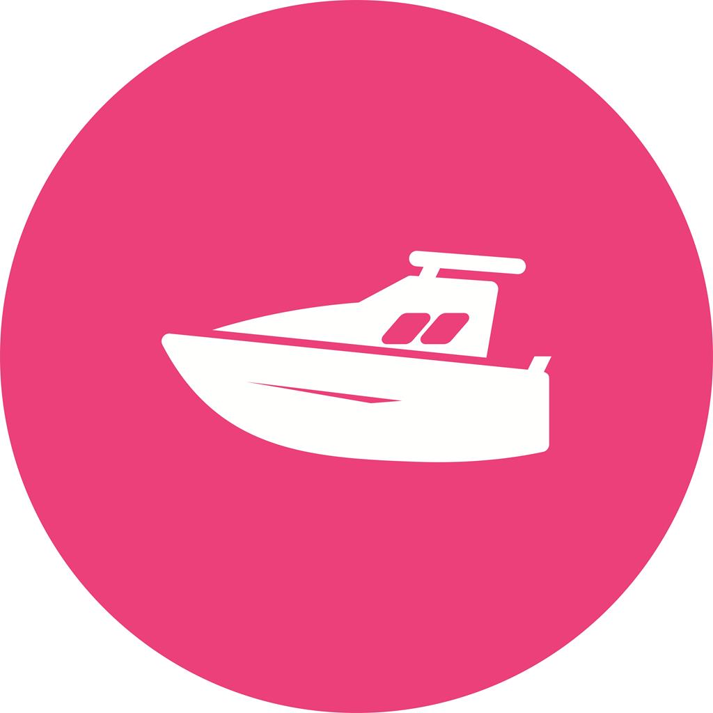Yacht Flat Round Icon