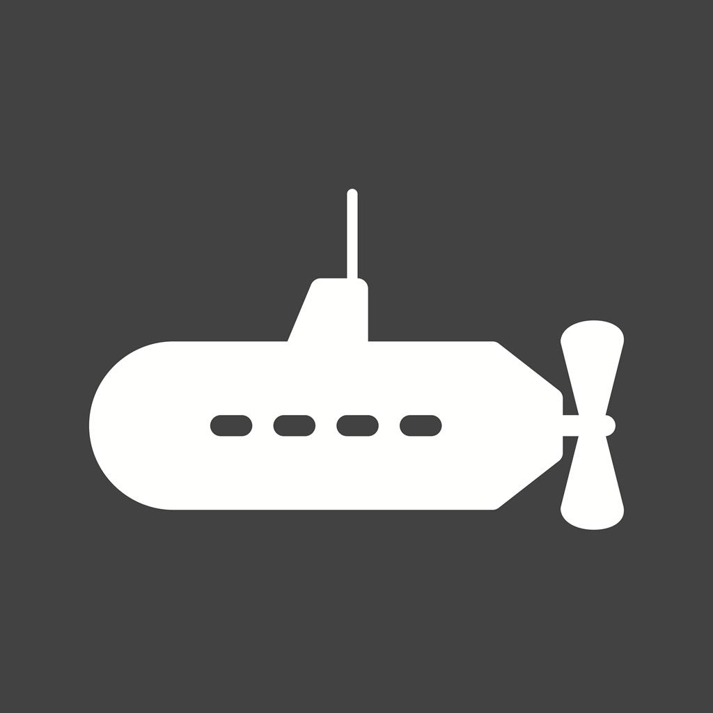 Submarine Glyph Inverted Icon