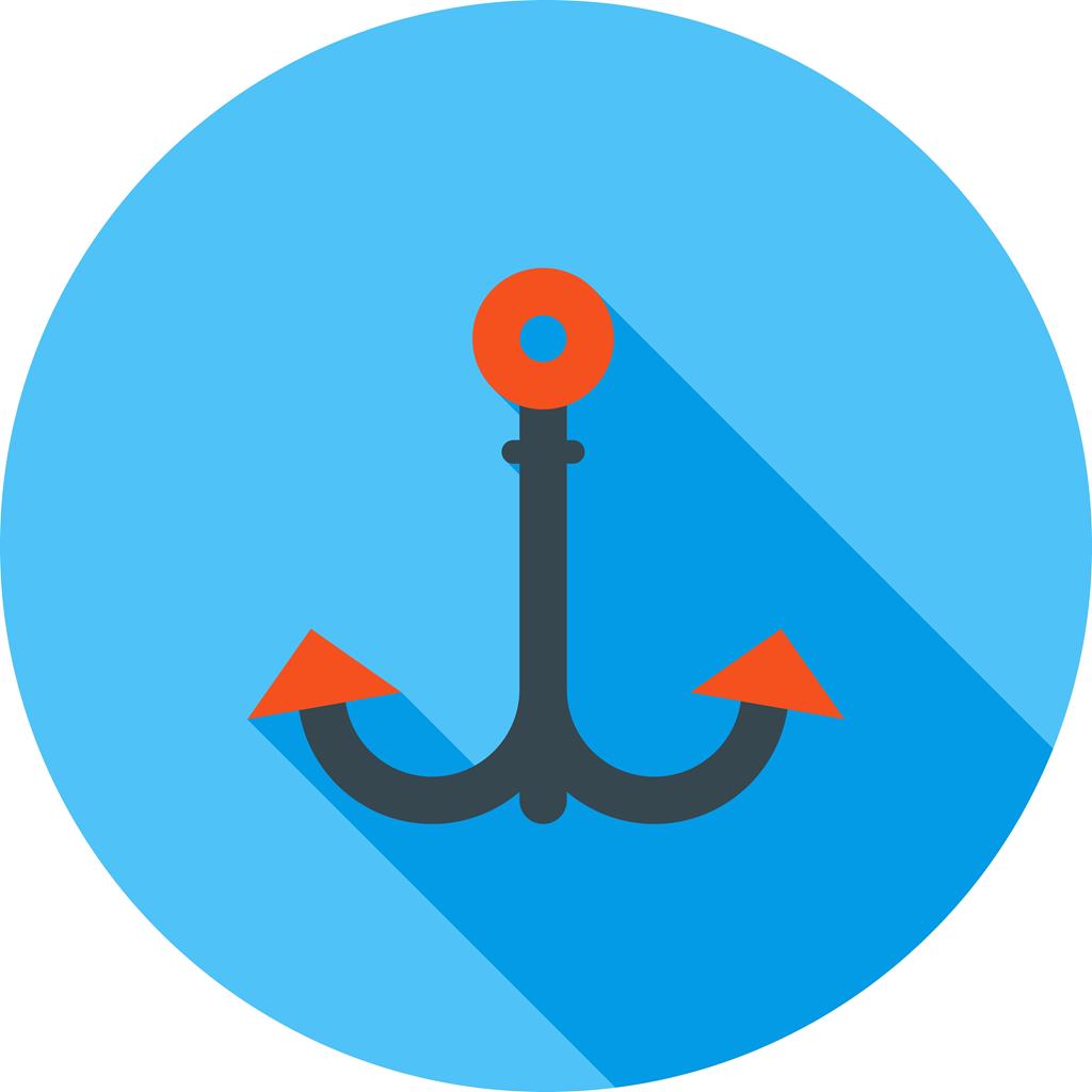 Anchor II Flat Shadowed Icon