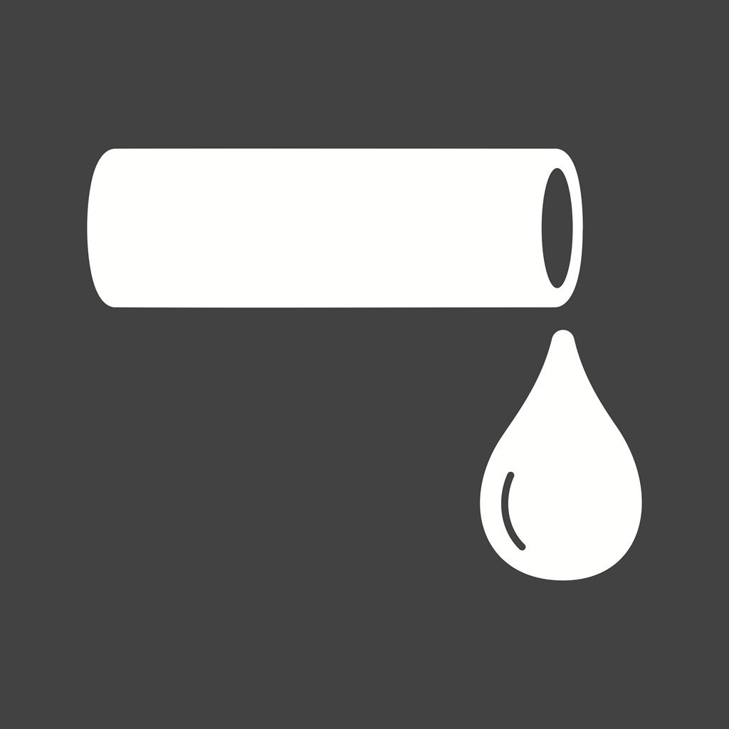 Water Pipe Glyph Inverted Icon - IconBunny