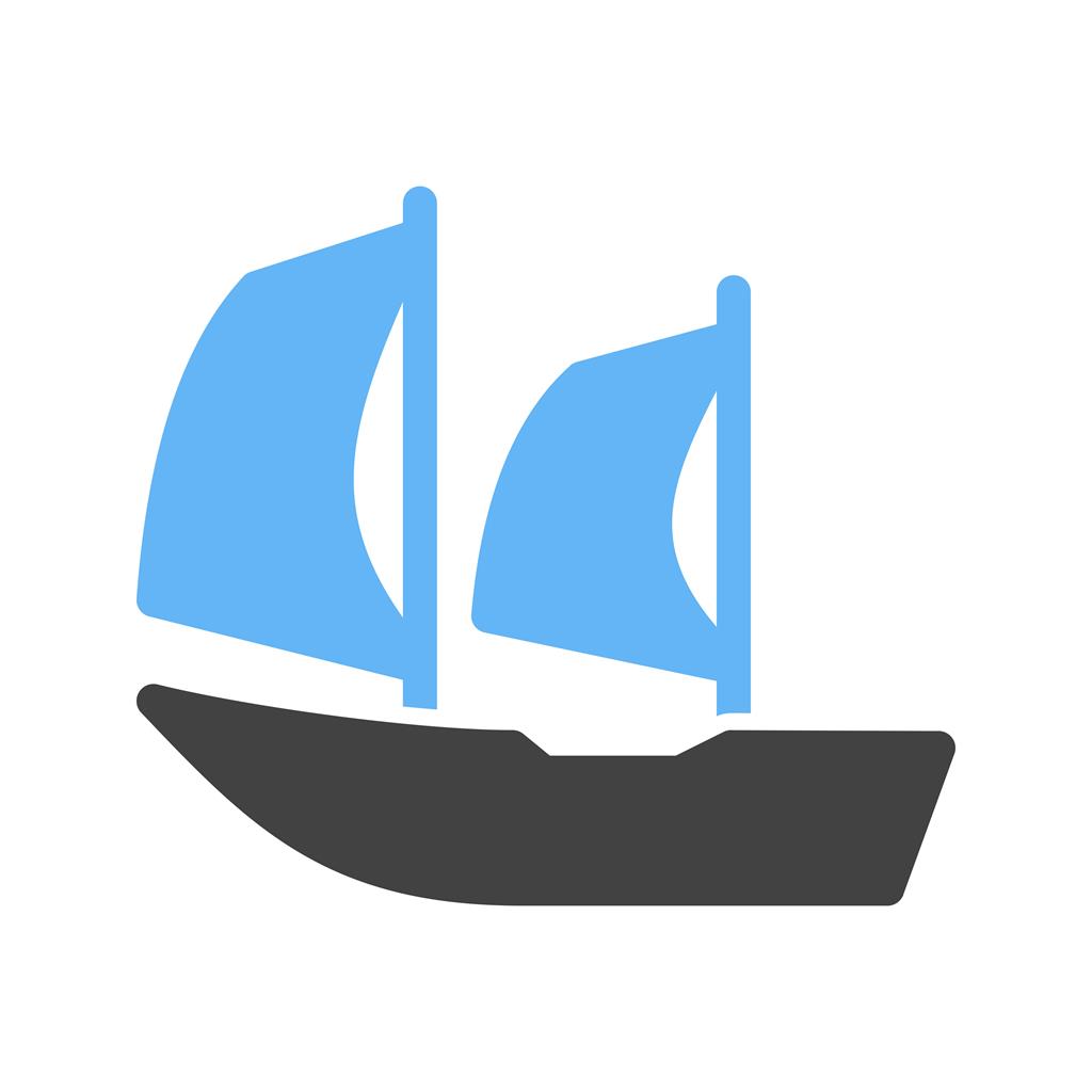 Ship II Blue Black Icon