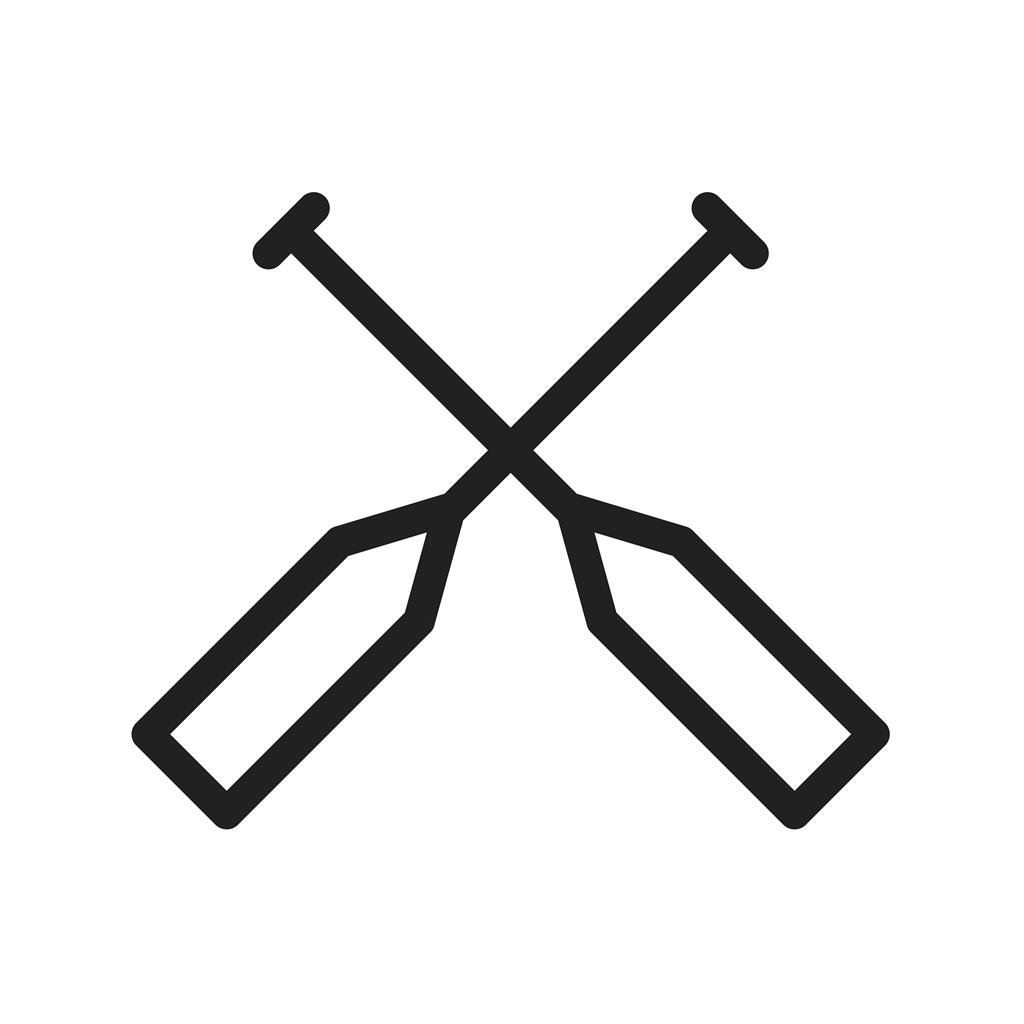 Oars Line Icon