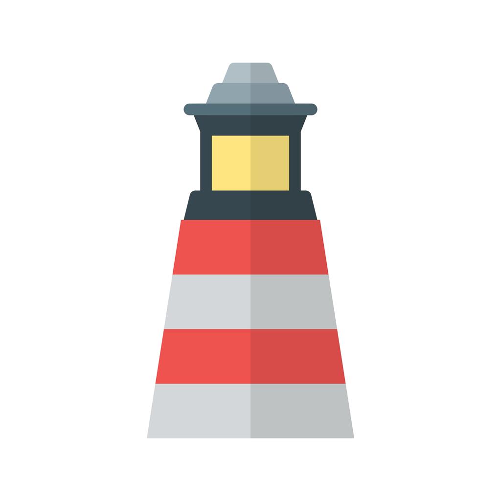 Lighthouse II Flat Multicolor Icon