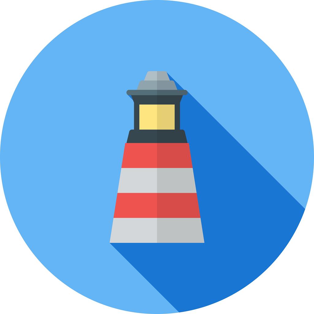 Lighthouse II Flat Shadowed Icon