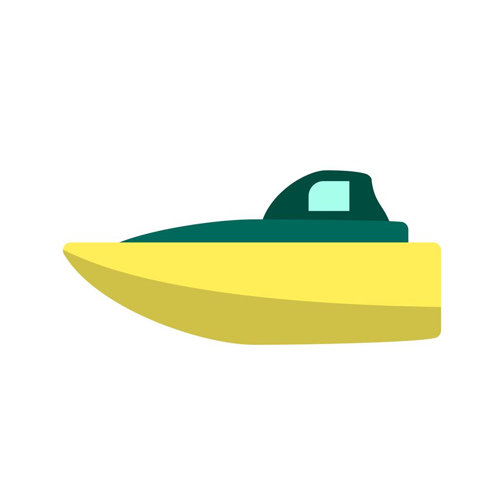 Speed Boat Flat Multicolor Icon