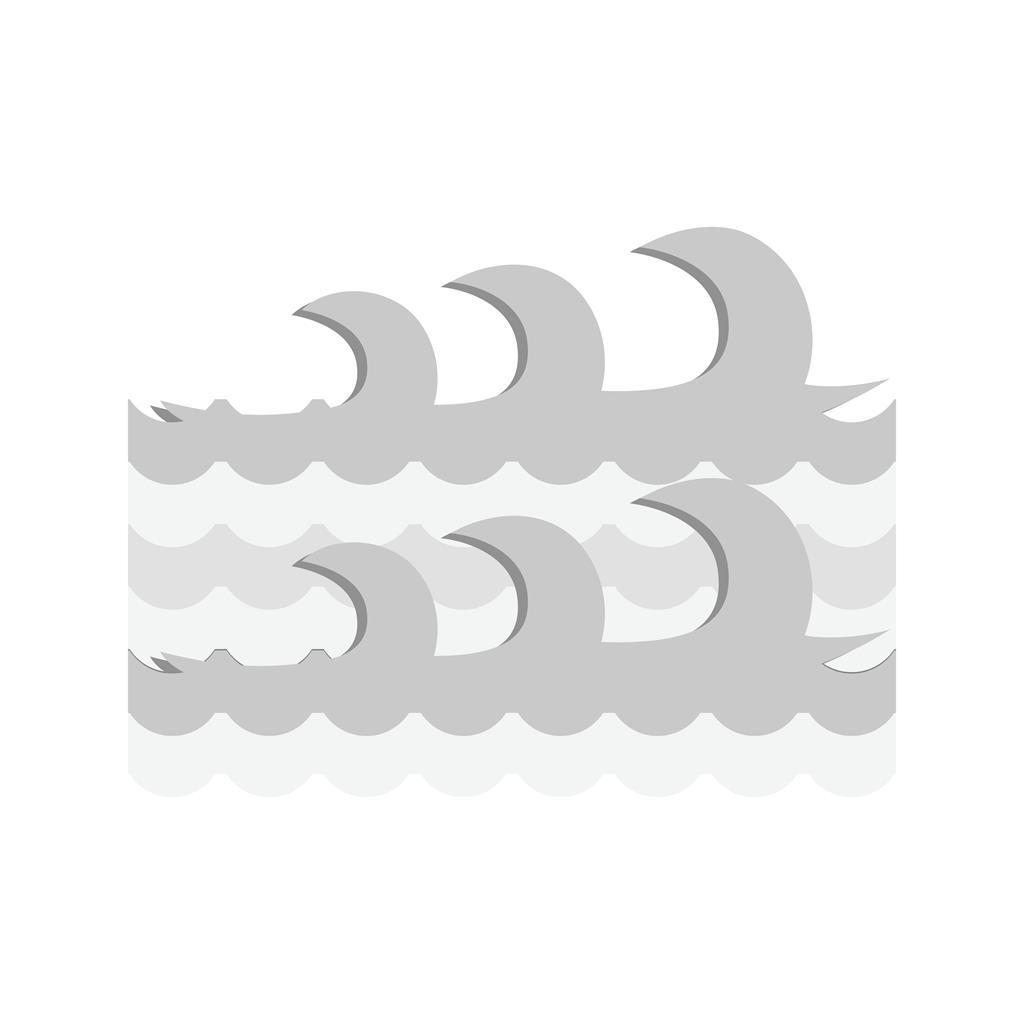Waves II Greyscale Icon