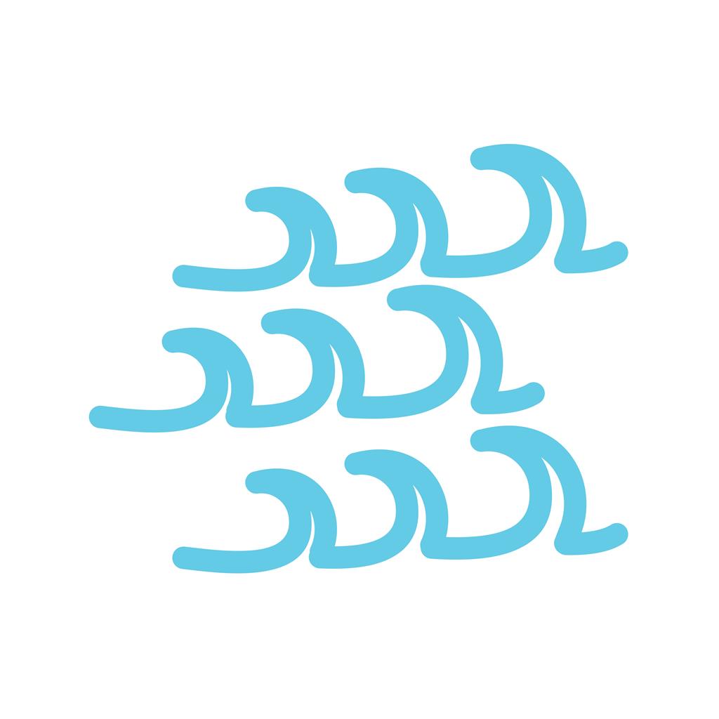 Waves II Line Filled Icon