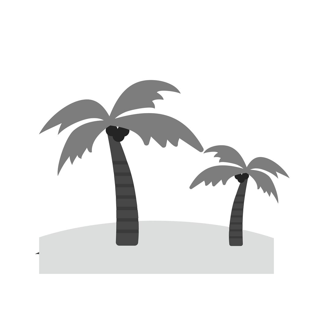 Island Greyscale Icon