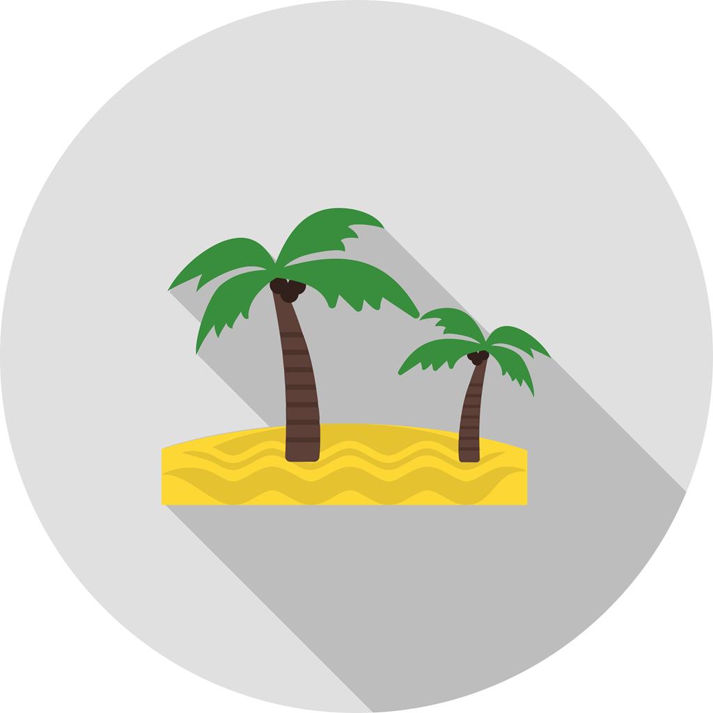 Island Flat Shadowed Icon