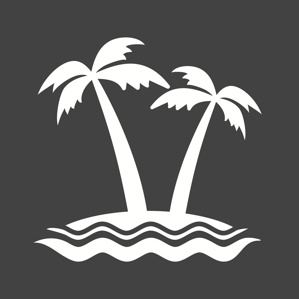 Island Glyph Inverted Icon