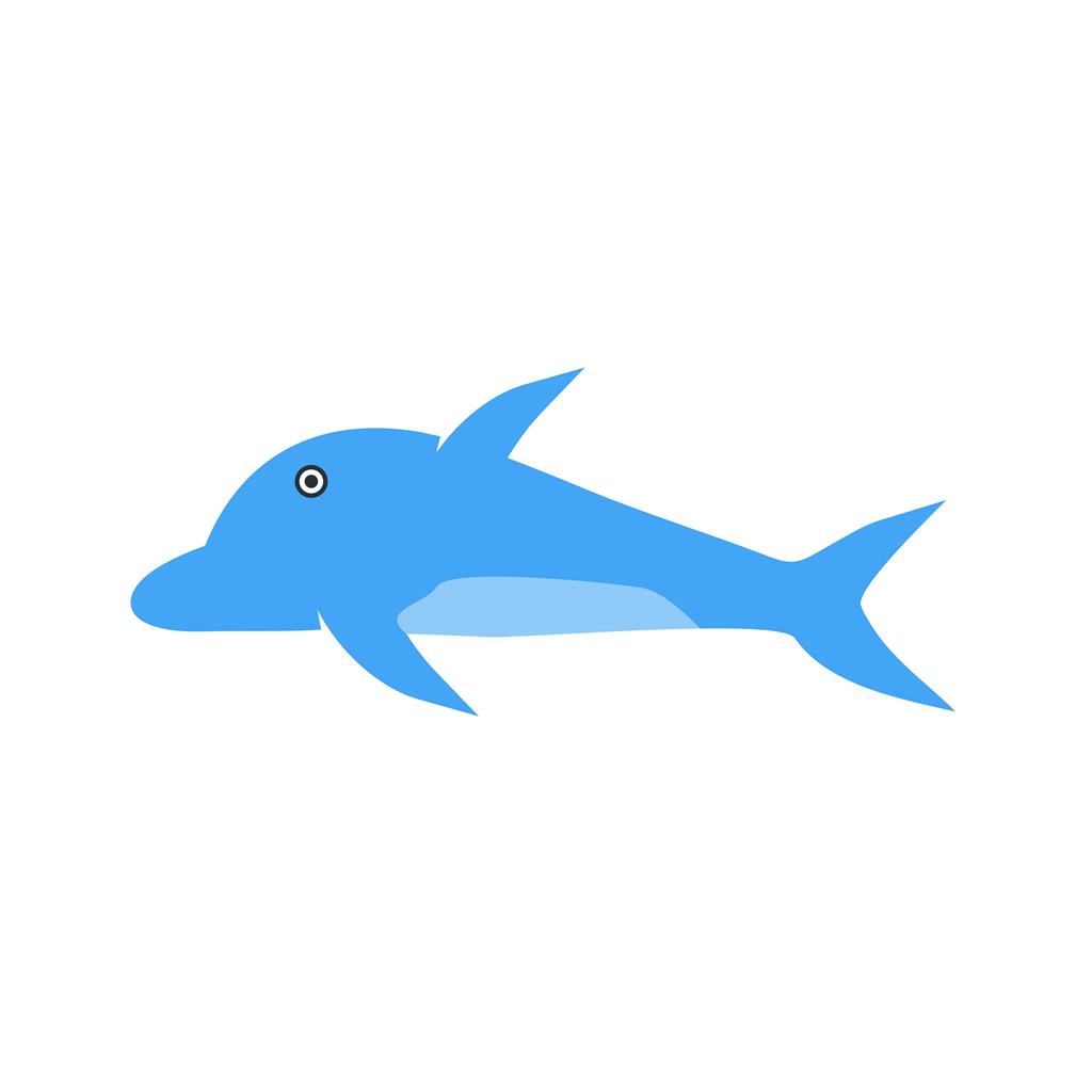 Dolphin Flat Multicolor Icon